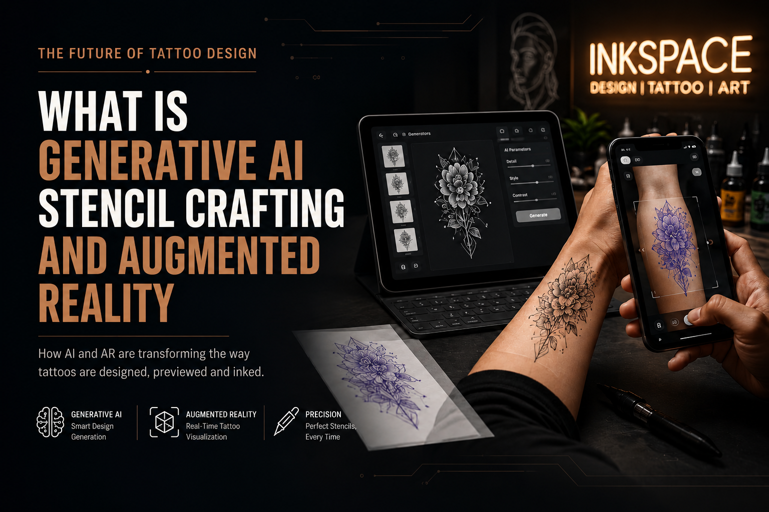 Generative AI Stencil Crafting and Augmented Reality in Tattooing | Inkspace Tattoo Studio Blog