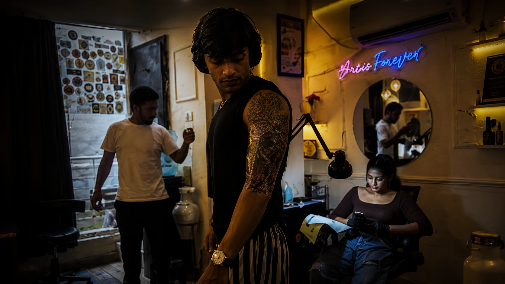 A tattoo artist at Inkspace <a href=