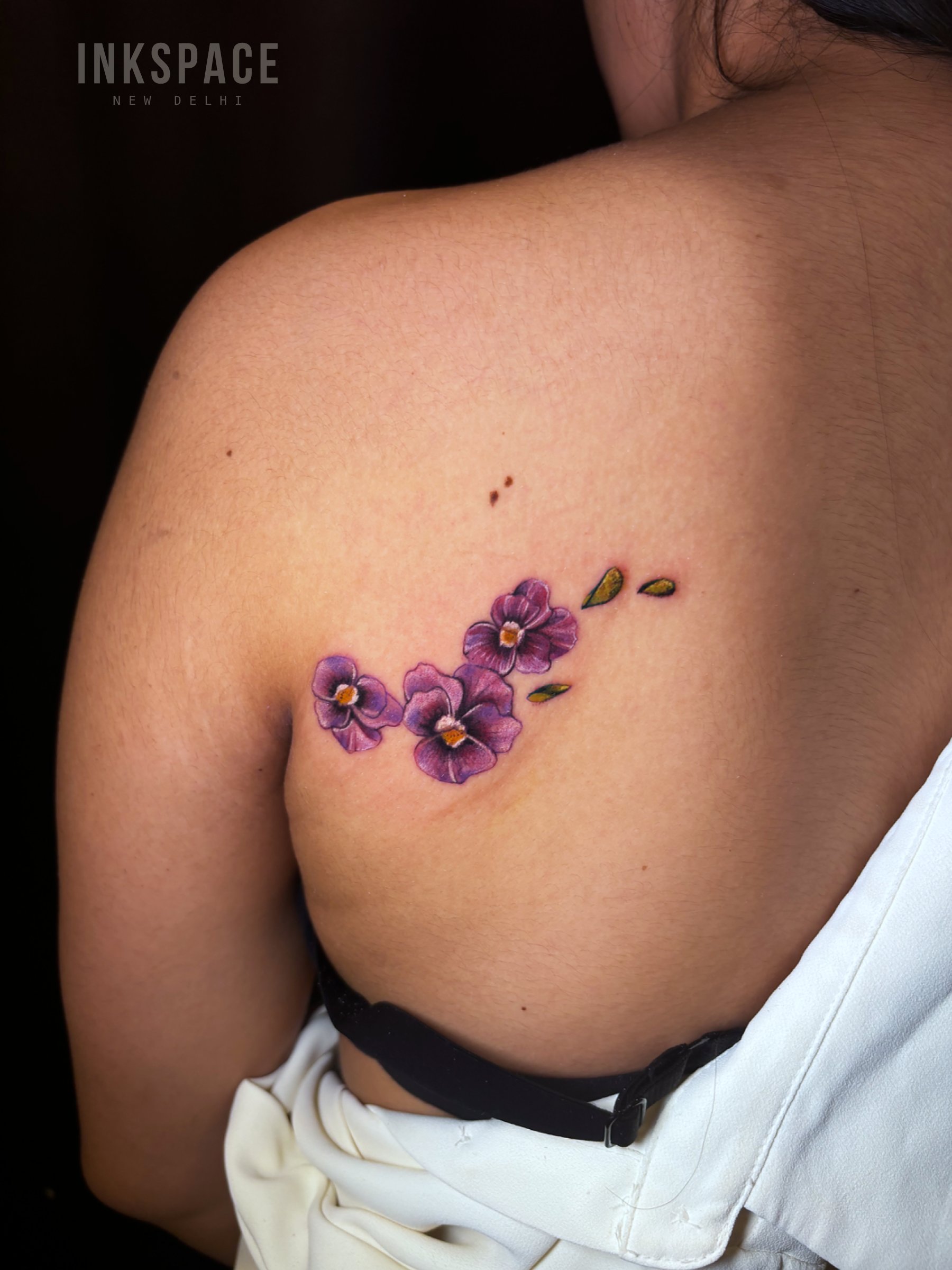 realism flower tattoo design