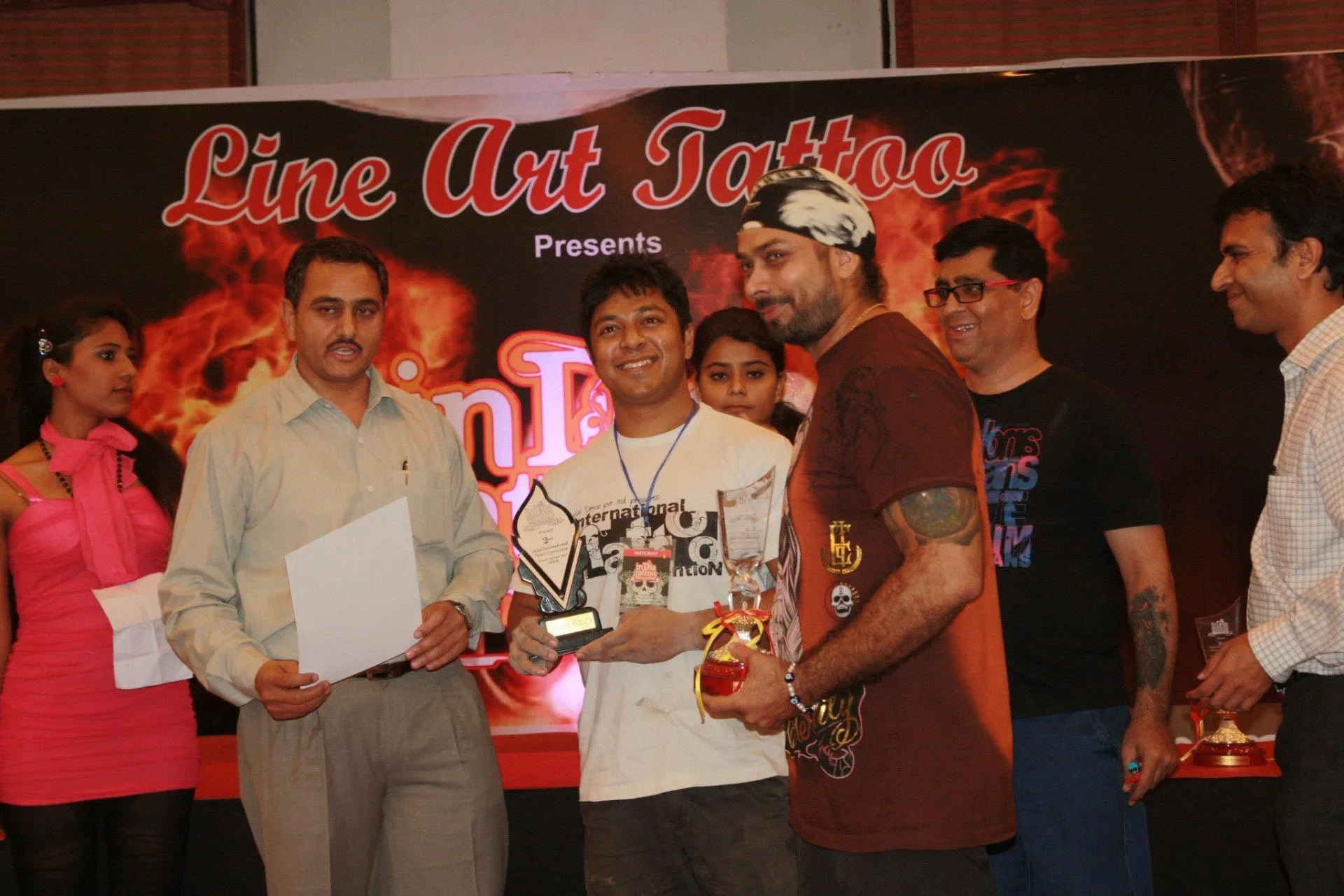 Best Black and Grey Artist award, India International Tattoo Convention 2012