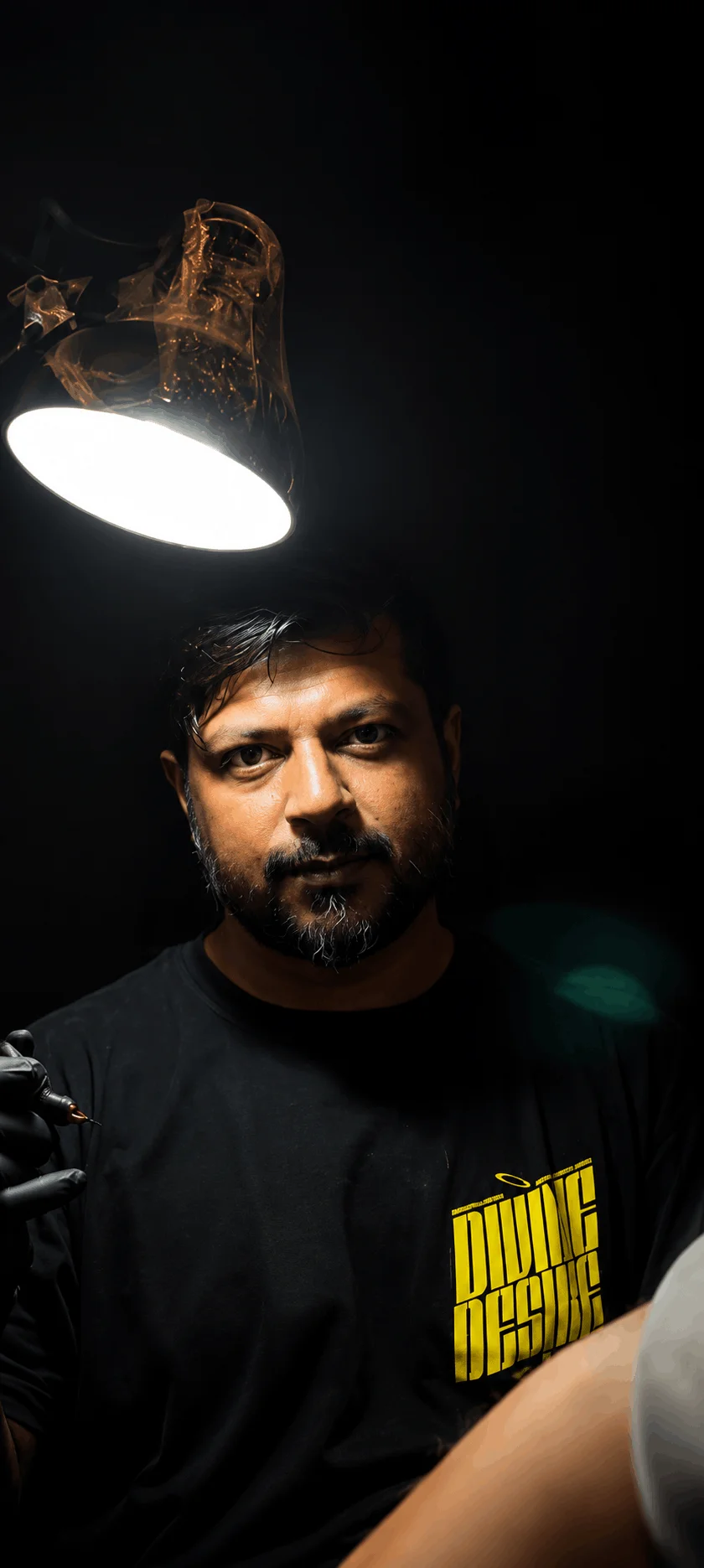 Portrait of Chetan Salhotra, founder of Inkspace Tattoo Studio in Hauz Khas, New Delhi