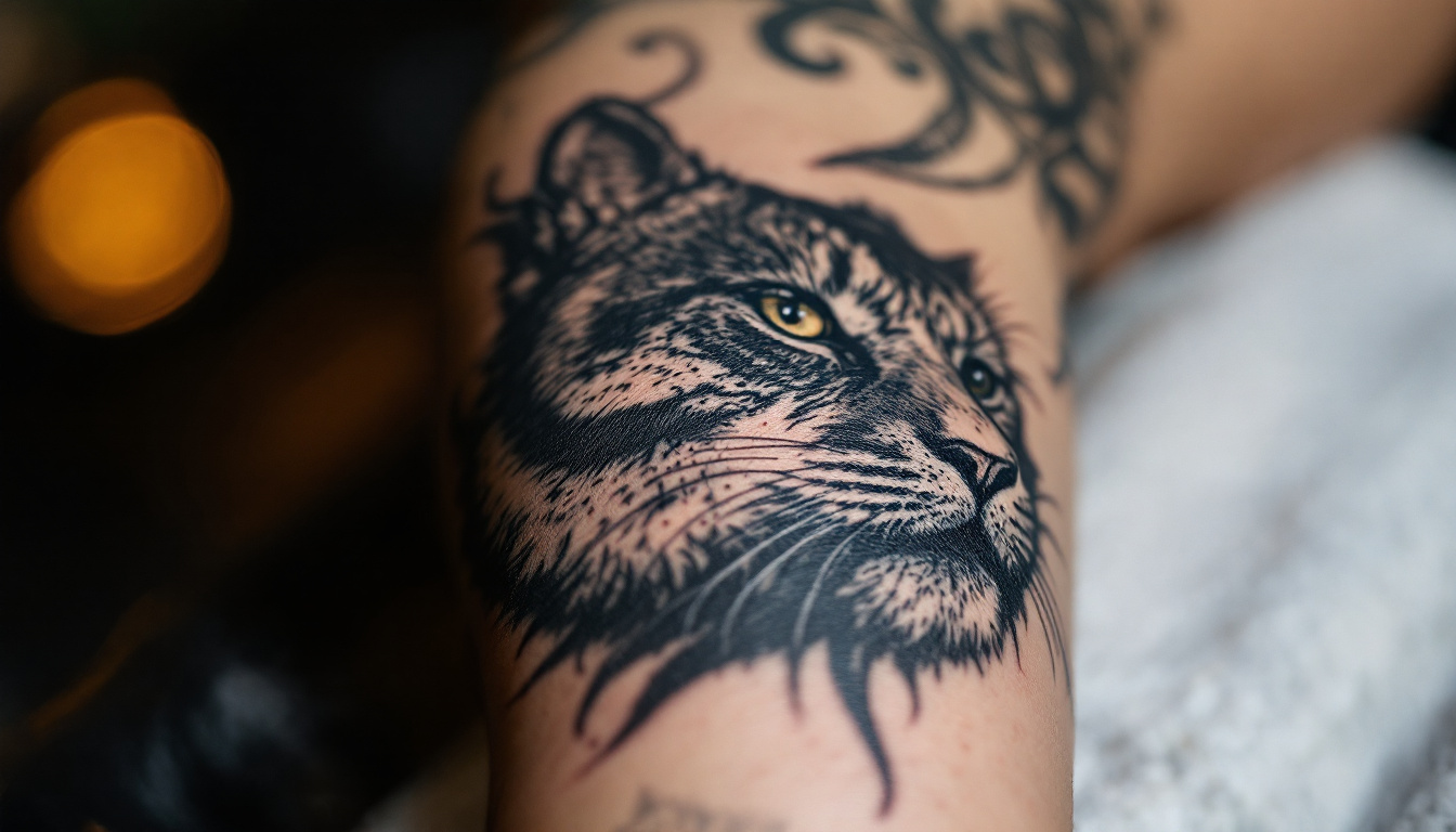 Forearm tattoo cover-up in black and grey realism at Inkspace Tattoo Studio, Hauz Khas, showing before-and-after healing detail.