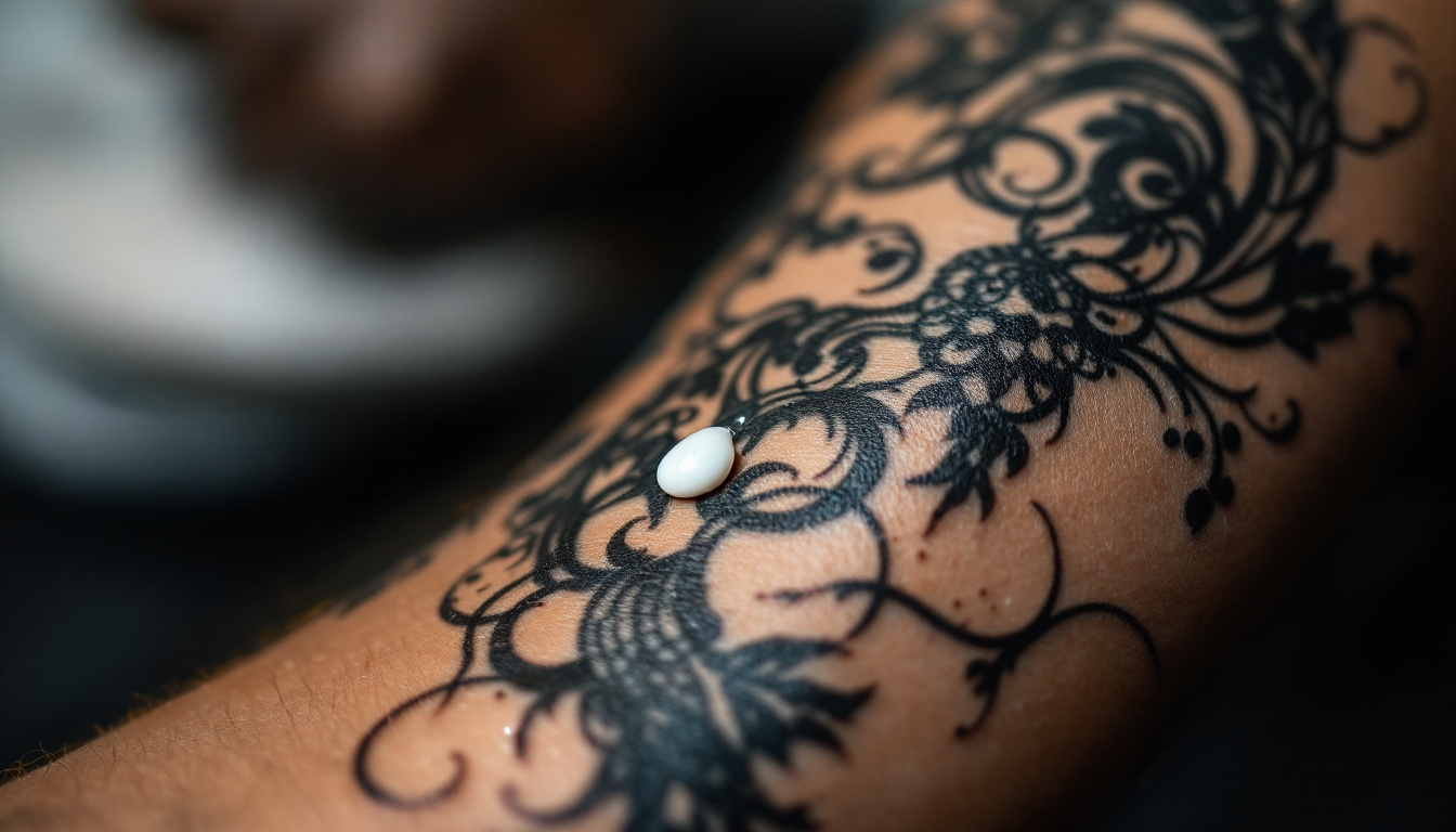 Forearm tattoo cover-up in black and grey realism at Inkspace Tattoo Studio, Hauz Khas Village, showing a close-up before-and-after healing result.