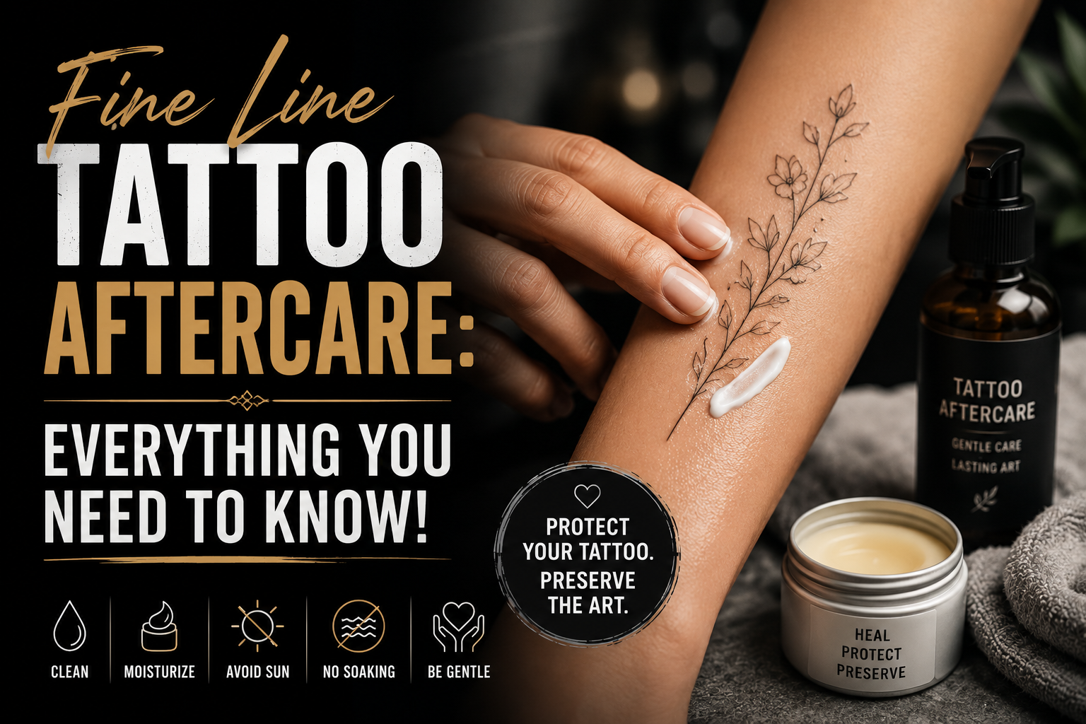 Fine Line Tattoo Aftercare Guide: Everything You Need to Know!