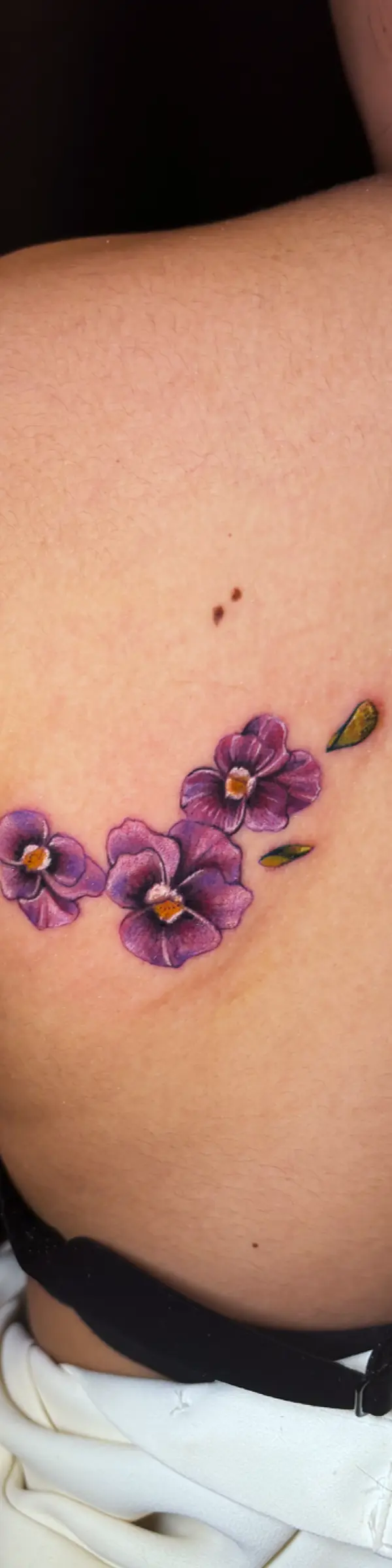 realism flower tattoo design