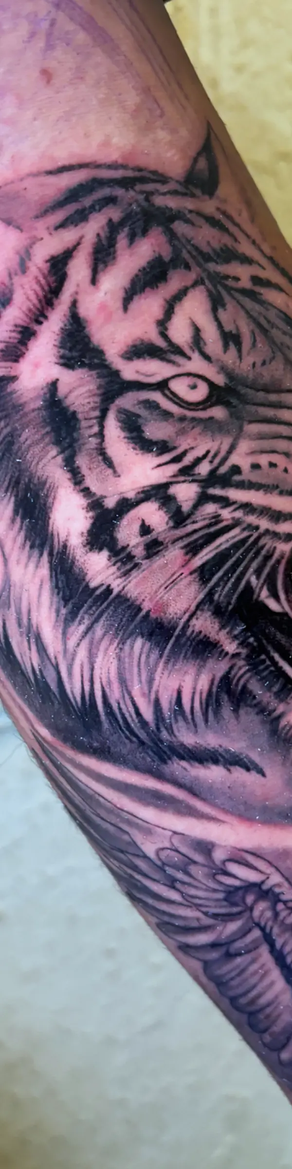 realism tiger tattoo design by Inkspace Studio