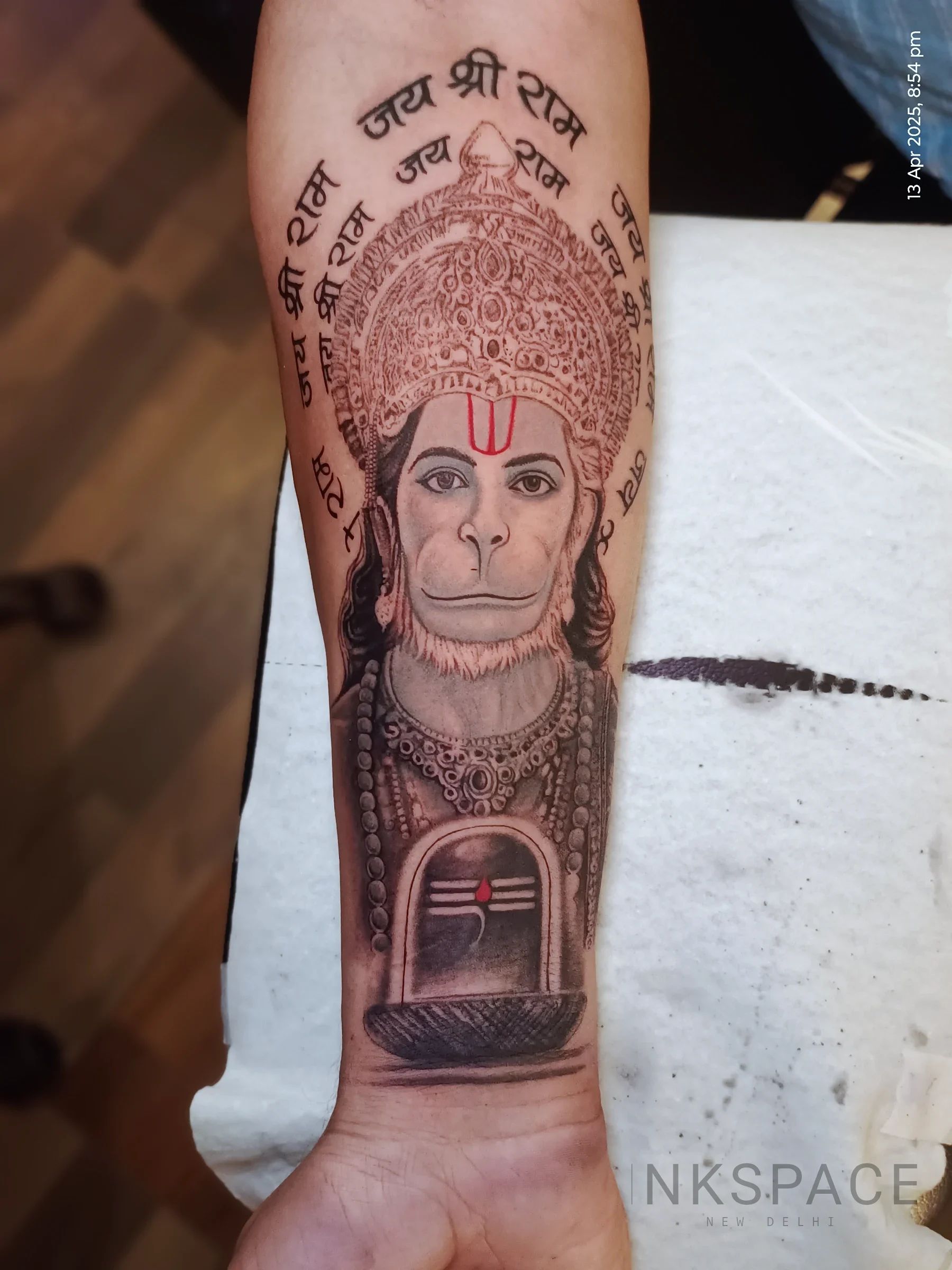 realism tattoo of Hanuman