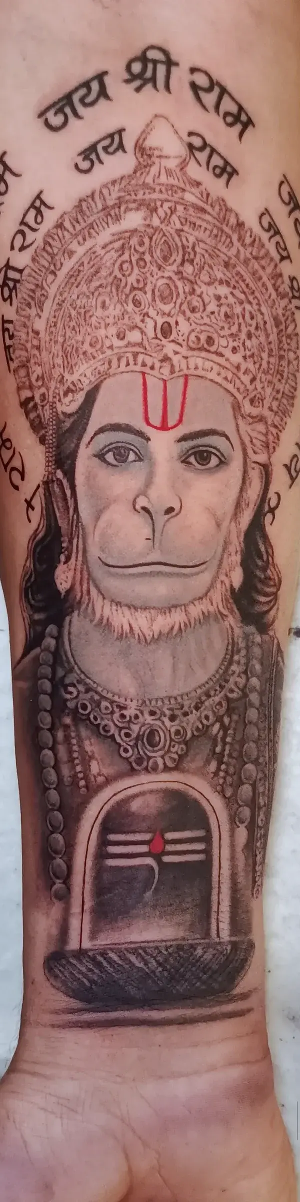 realism tattoo of Hanuman