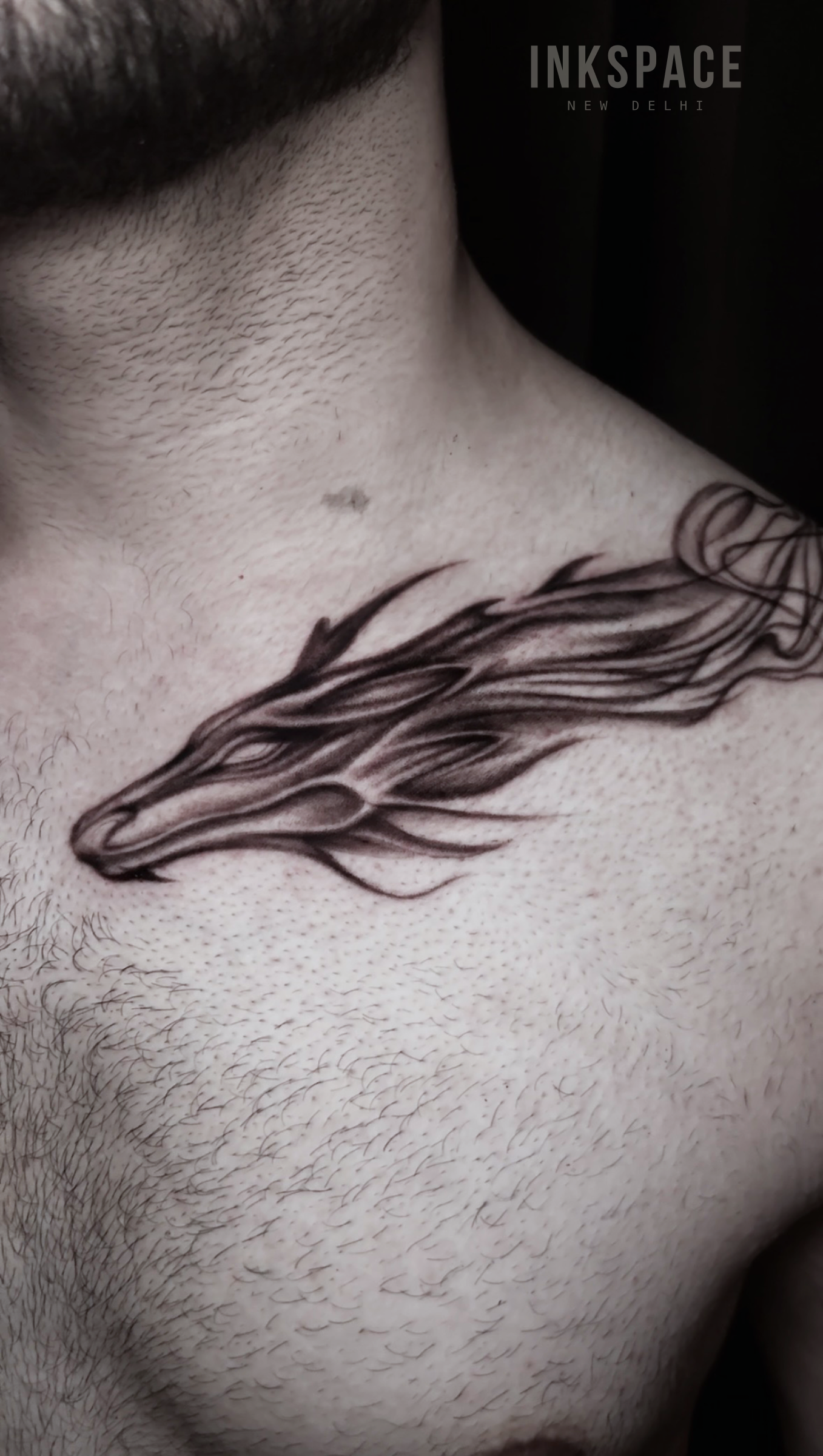 realism dragon tattoo design